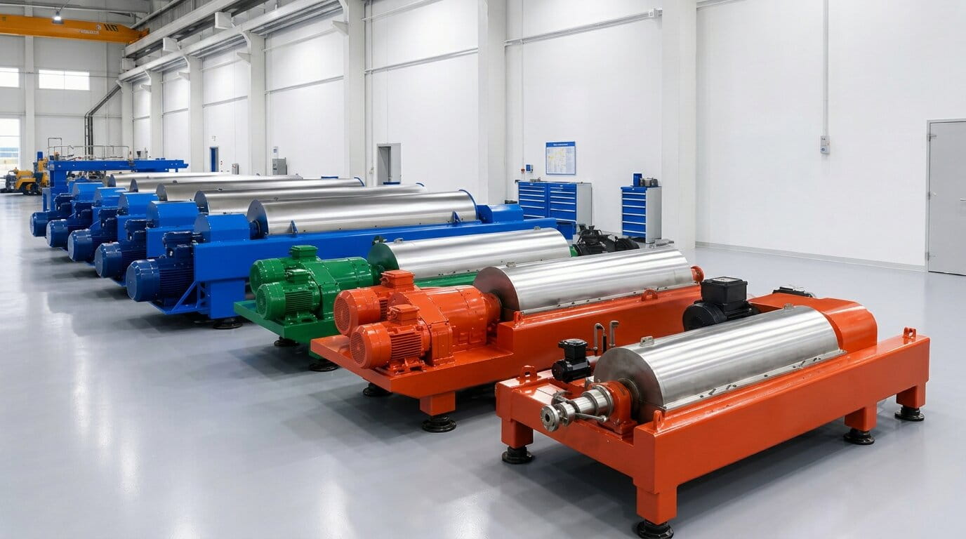 Сравнение декантерных центрифуг: GEA, Alfa Laval, Flottweg, Andritz, Haus и